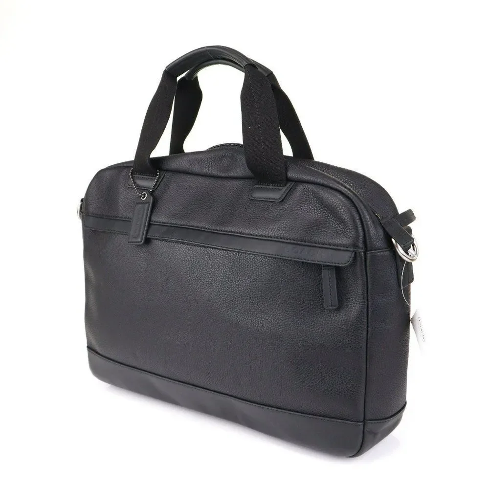 Coach Camden Leather Zip Top Briefcase 70927 Black